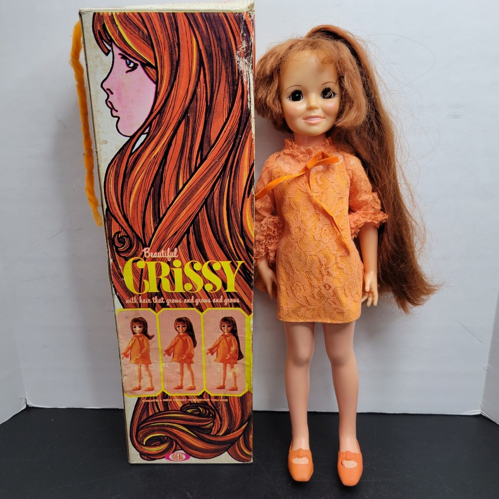 Vintage 1969 Ideal Beautiful Crissy Doll Growing Hair Original Outfit Hair Works